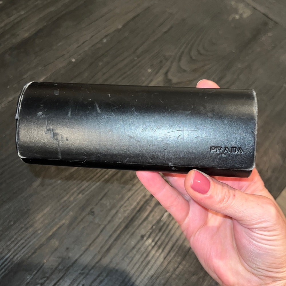 Prada | Black Rectangular Flip Top Clamshell Glasses Case